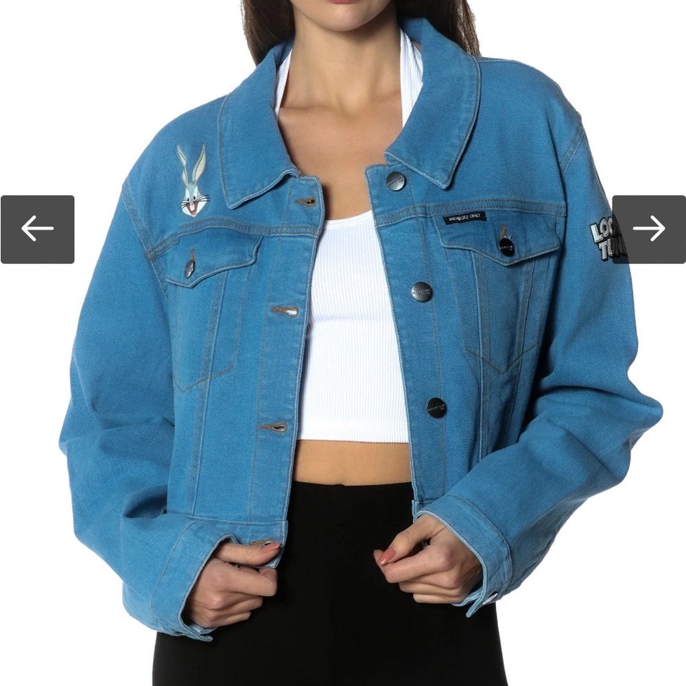 Members Only Women's Looney Tunes Bugs Bunny Denim Jacket Size M